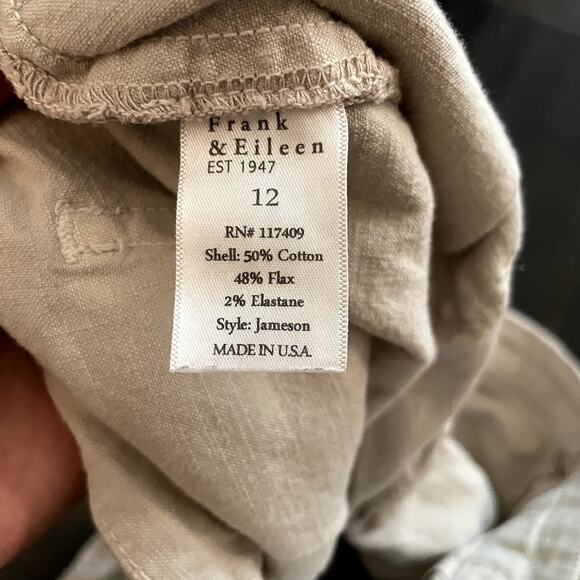 Frank & Eileen Jameson Jogger Pants Cream Women's Size 12 - Picture 5 of 9